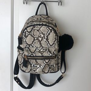 Snakeskin mini backpack